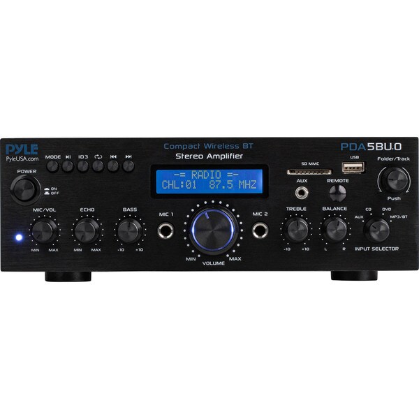 Main product image for Pyle PDA5BU Bluetooth 200W Stereo Amplifier Receive 310-2646